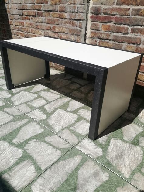 Mesa Ratona Para Living Moderna De Hierro Y Madera En