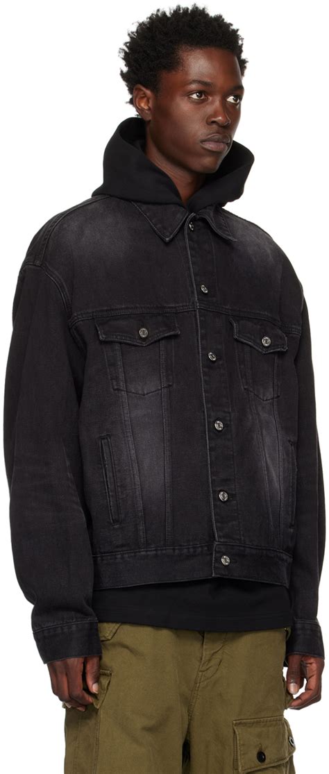 We Done Black Oversized Trucker Denim Jacket We Done