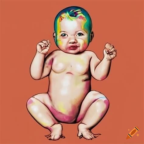 Baby Depicted In Pop Art Style On Craiyon