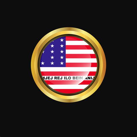Bikini Atoll Flag Golden Button Vector Art At Vecteezy
