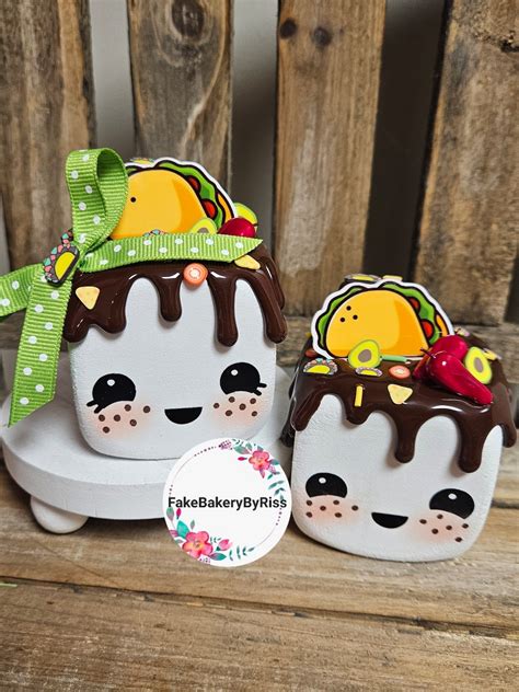 Taco Marshmallow Cutie Taco Decor Cinco De Mayo Etsy