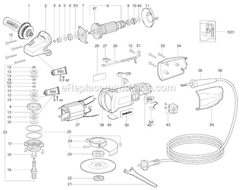 Metabo W7 115 Parts List And Diagram 06204420