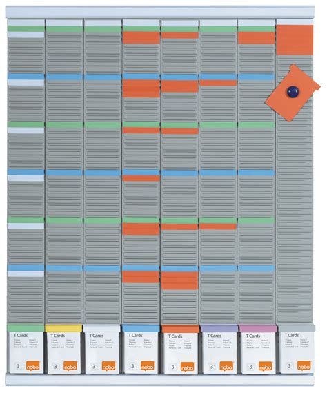 Kit planning hebdomadaire Nobo à fiches T Plannings à fiches T NOBO