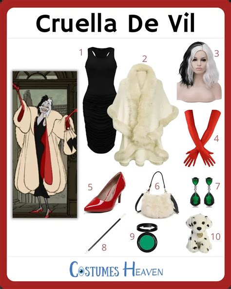 Cruella De Vil Costume For Cosplay And Halloween 2024