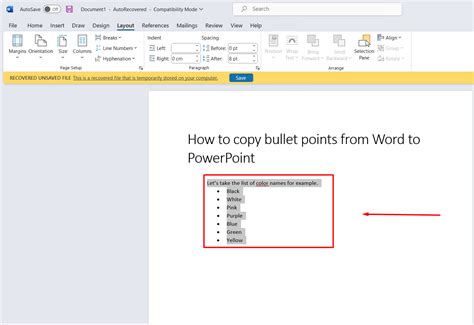 How To Copy Bullet Format From Word To Powerpoint