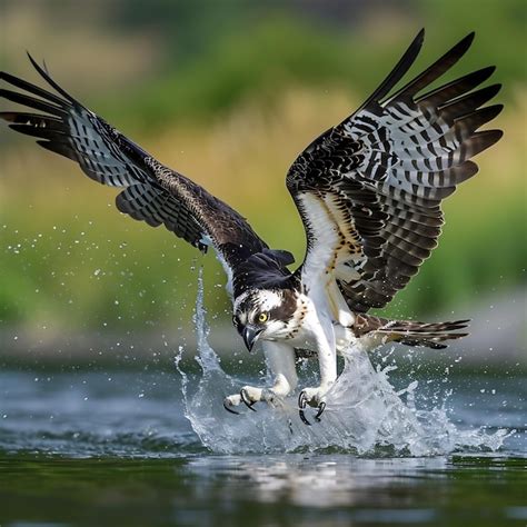 Premium Photo Generative Ai Wild Osprey Pandion Haliaetus Fishing