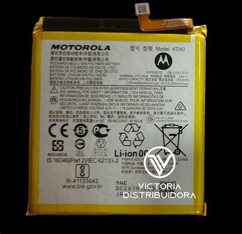 BATERIAS DE MOTO G8 PLUS MOD KD40 ORIGINAL Distribuidora Victoria