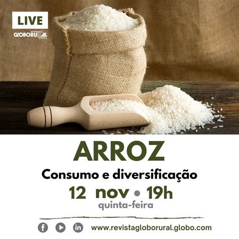 Live Globo Rural debate consumo e diversificação na produção de arroz