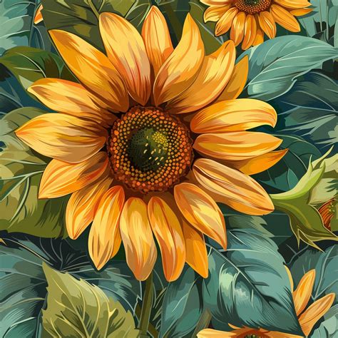 Sunflower Art Free Stock Photo - Public Domain Pictures