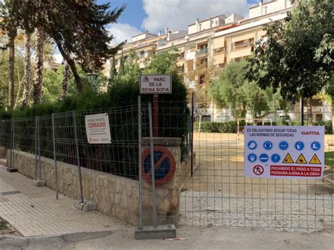 Paralizadas las obras de remodelación del parque Reina Sofía Jávea