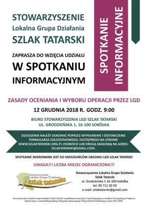 Plakat Spotkanie Informacyjne Szlak Tatarski