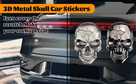 D Metal Skull Car Stickers Metal Car Sticker Skull Car D Stickers