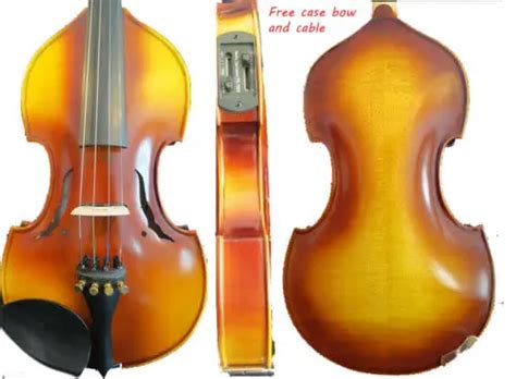 Violín eléctrico de color marrón violín acústico de estilo barroco