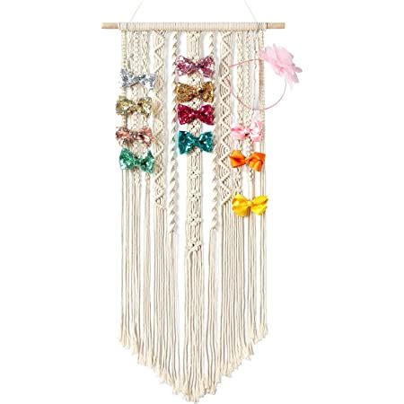 Amazon Habbi Macrame Hair Bow Holder Girl Clip Bow Organizer Wall