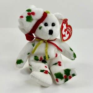 Vintage Copyright 2001 TY Jingle Beanies Collection 1998 Holiday Teddy