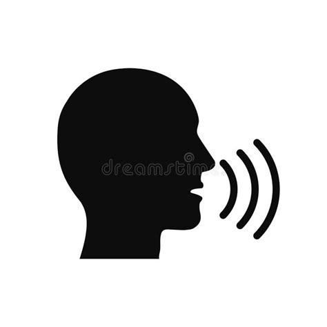 Speak Icon, Talk or Talking Person Sign, Speech Icon for Interview