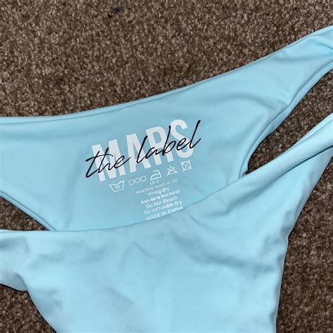 Mars The Label Bikini Bottom In Light Blue Size 8 Depop