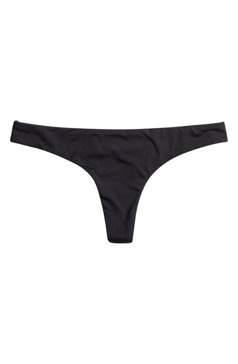 Roxy Beach Classics Tanga Bikini Bottoms Anthracite Editorialist