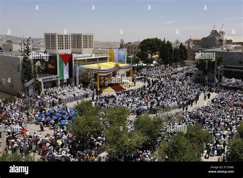 Bethlehem West Bank Th May Thousands Of Christians Came For