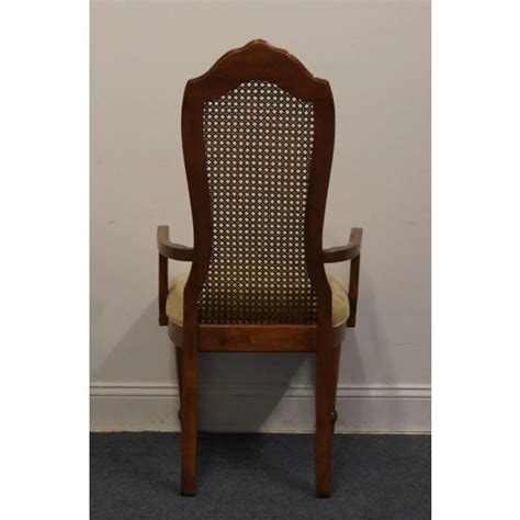 Bernhardt Furniture Country French Style Cane Back Dining Arm Chair