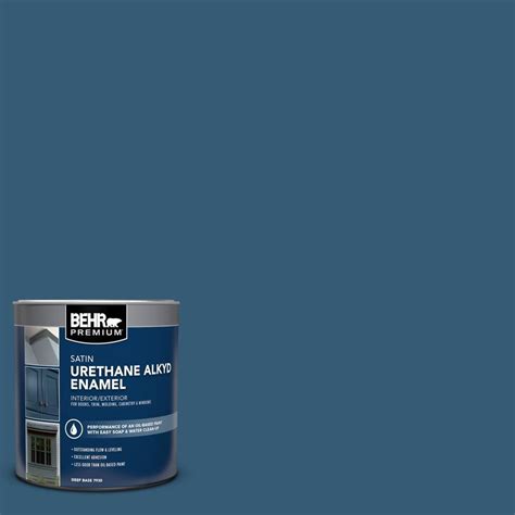 Behr Premium Qt M Shasta Lake Satin Enamel Urethane Alkyd