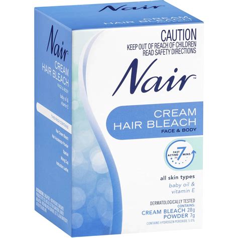 Nair Hair Removal Cream Bleach Face And Body 28g Woolworths