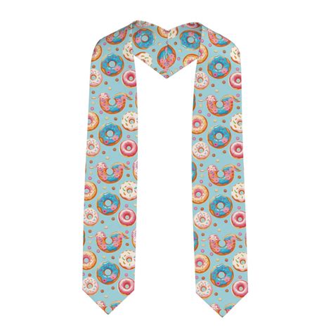 Coaee Colorful Donut Graduation Stole Unisex Long Graduation