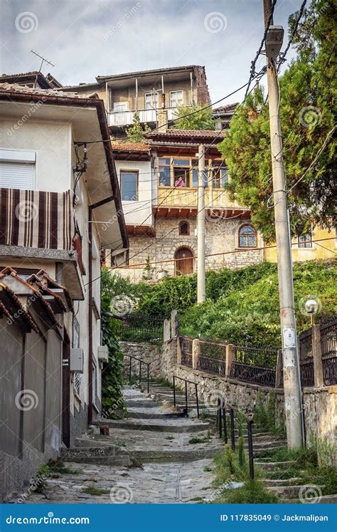 Old Town Street and Houses View of Veliko Tarnovo Bulgaria Editorial Stock Image - Image of ...