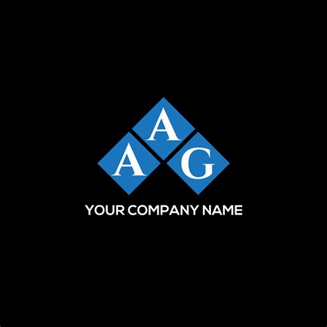 Aag Letter Logo Design On Black Background Aag Creative Initials