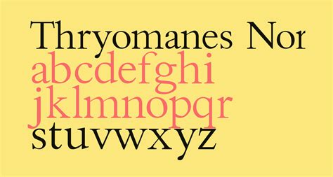 Thryomanes Normal Free Font What Font Is