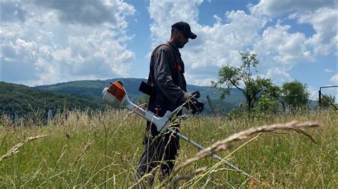 Stihl Fs C Cutting For The First Time Grass With Autocut