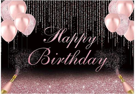 Buy Allenjoy 7x5ft Happy Birthday Party Backdrop Rose Gold Glitter Photography Background Women