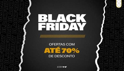 Banner Black Friday Ofertas At De Desconto Social Media Psd