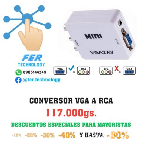 CONVERSOR VGA A RCA 1893368 Clasipar En Paraguay