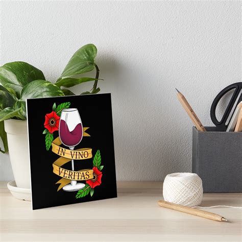 "In Vino Veritas Old School Tattoo" Art Board Print by Kranos | Redbubble