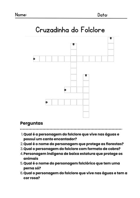 Cruzadinha Para Imprimir Respostas Modelos Prontos Em PDF