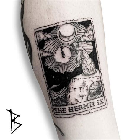 Hermit Tarot Card Tattoo