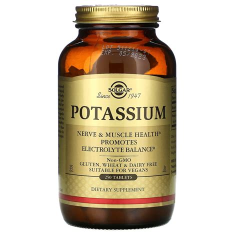 Solgar Potassium Gluconate 99 mg, 250 Tablets | Egypt Vitamins