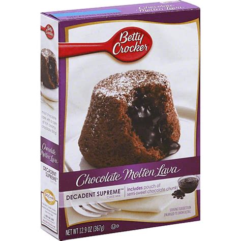 Betty Crocker Decadent Supreme Chocolate Molten Lava Cake Mix Shop Priceless Foods