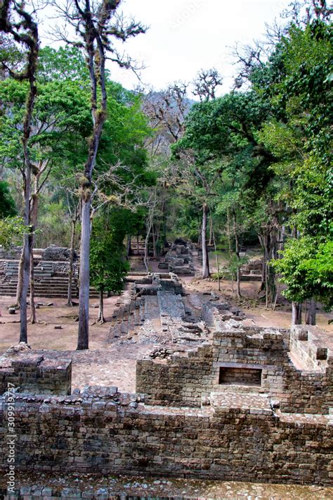 Copan ruins in the archeological site, Copan Ruinas, Honduras, Central ...