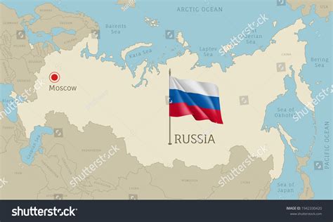 Highly Detailed Map Russia Territory Borders Stock Vector (Royalty Free ...