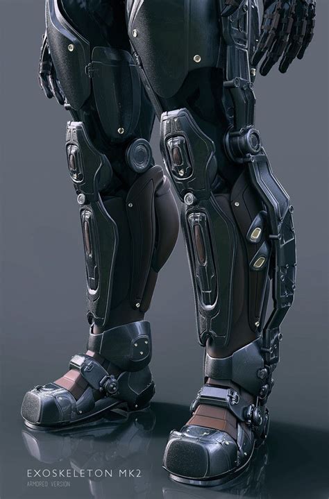 EXOSKELETON MK2 Christophe LACAUX Armor Boots Armor Concept