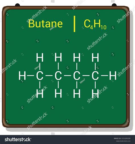 Chemical Structure Butane C H Stock Vector Royalty Free