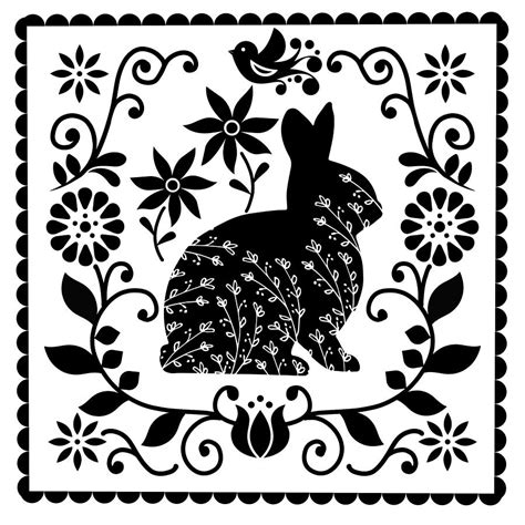 Rabbit Folk Art