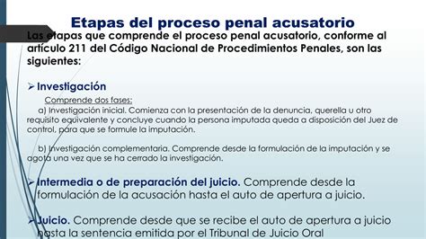 Etapas Del Proceso Penal Acusatorio