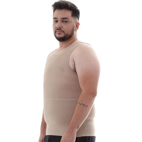 Cinta Modeladora E Postural Masculina Shapewear Slim Fitness Bege M