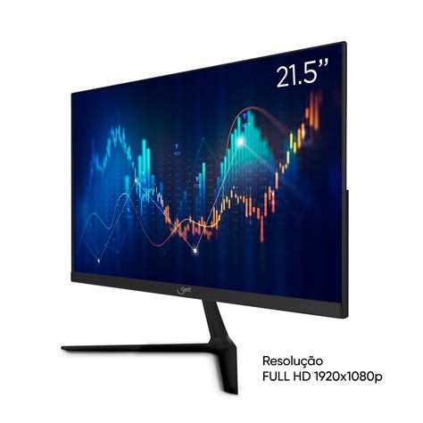 O Que É Monitor Office - Monitor Office 21,5" Slim Get LED Full HD 5ms 100Hz Preto - lojaibyte