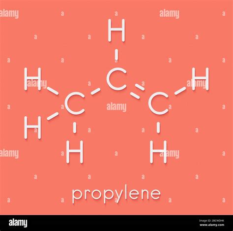 Propene Propylene Molecule Polypropylene Pp Stock Vector