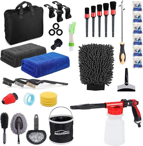 AUOK Kit De Lavado De Coche 35 Piezas Kit De Cepillo Para Polvo