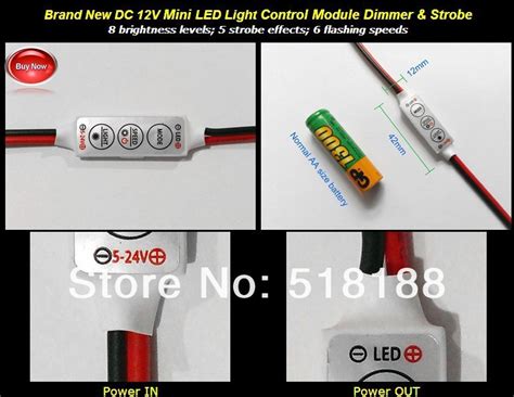 Купить Новый dc 12v мини привел модуль управления светом диммер ...